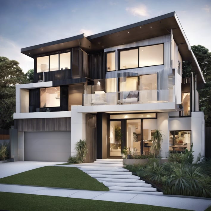 High-end residential home visual for Solid Building Group